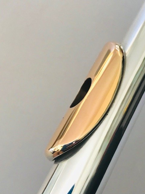 Candelarius Sterling Silver Seamed Flute Headjoint, Rose Gold Engraved Plated Lipplate and Crown, Warranty!