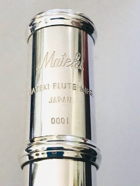 SOLD - Mateki Solid Silver Handmade Flute, #0001 of model 052, In-line G, Warranty!