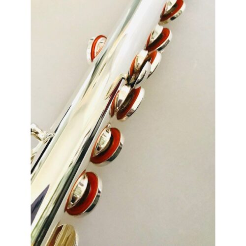 New! Samperi Pinnacle Flute Sterling Silver Handcut Headjoint 14K Riser Silver body Offset G D# Roller C# Trill Warranty!
