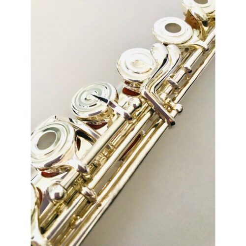 New! Samperi Pinnacle Flute Sterling Silver Handcut Headjoint 14K Riser Silver body Offset G D# Roller C# Trill Warranty!