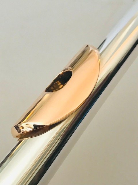 Faulisi-Paris Handmade Sterling Silver Flute Headjoint, 14k Gold Lipplate, Platinum Riser, MINT! Warranty!