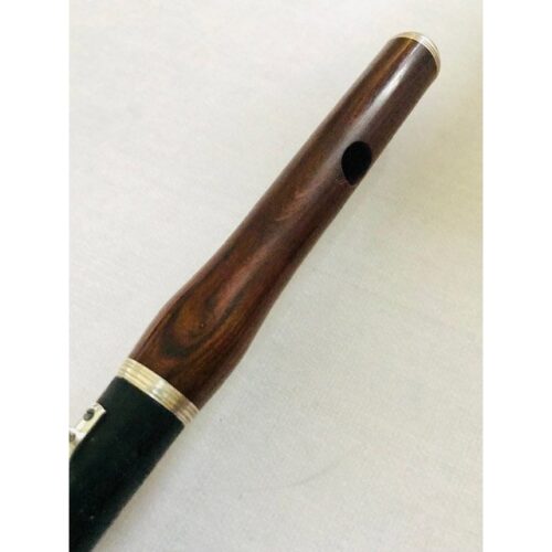 Hammig Cocus Headjoint, Sterling Silver Ring, Hammig Cut