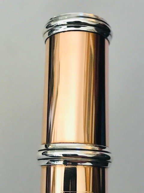 IMG_4223.jpg Powell 9k Aurumite Conservatory Flute, Sterling Mechanism, Solid 9k Gold Lip, Offset G, Overhauled with Straubinger Pads, Warranty!