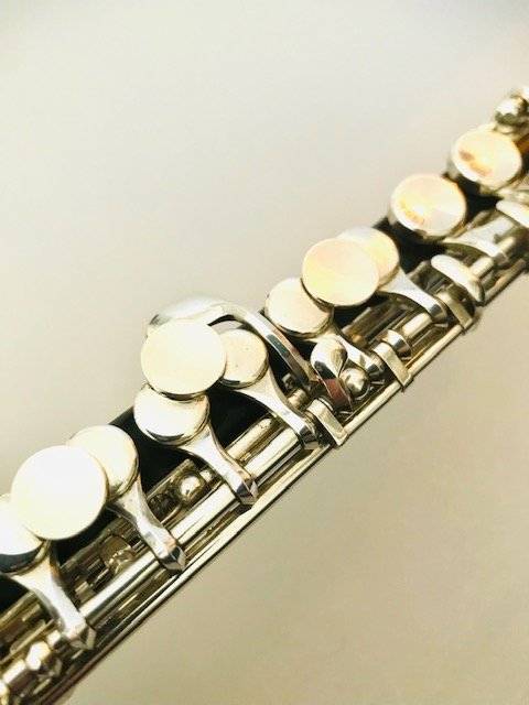 IMG_4890.jpg Burkart & Phelan Professional Piccolo, Wave cut headjoint, Sterling Mechanism, serviced with warranty!