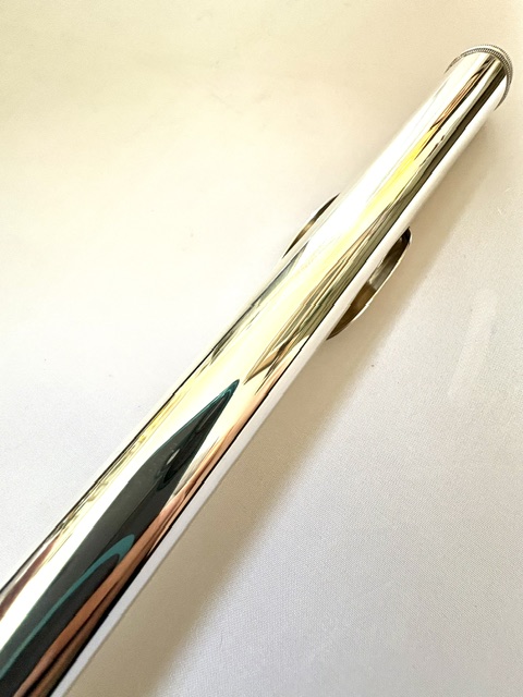 Powell Handmade Custom All Silver Flute, OVERHAULED, Inline G, B foot, High E Facilitator, Gold Plated Lip/Crown, 1-Year Warranty!