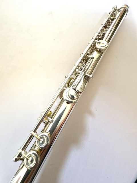 Powell Handmade Custom All Silver Flute, OVERHAULED, Inline G, B foot, High E Facilitator, Gold Plated Lip/Crown, 1-Year Warranty!