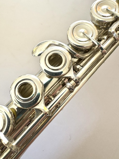 Powell Handmade Custom All Silver Flute, OVERHAULED, Inline G, B foot, High E Facilitator, Gold Plated Lip/Crown, 1-Year Warranty!