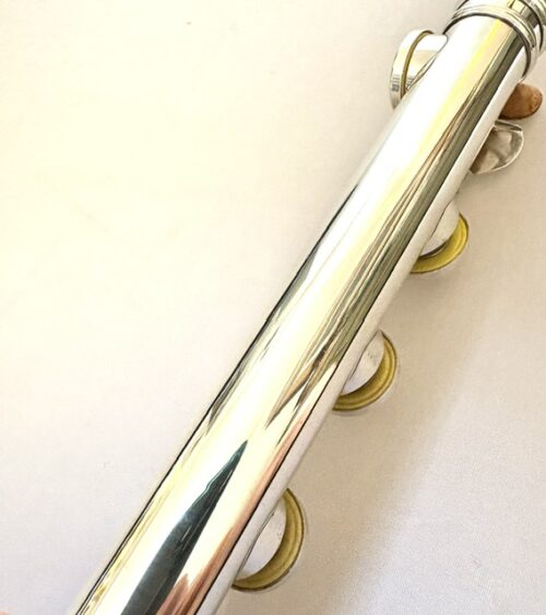 Powell Handmade Custom All Silver Flute, OVERHAULED, Inline G, B foot, High E Facilitator, Gold Plated Lip/Crown, 1-Year Warranty!