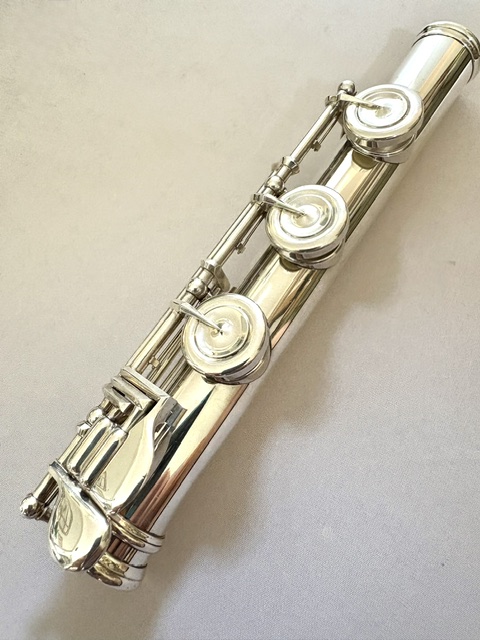 Powell Handmade Custom All Silver Flute, OVERHAULED, Inline G, B foot, High E Facilitator, Gold Plated Lip/Crown, 1-Year Warranty!