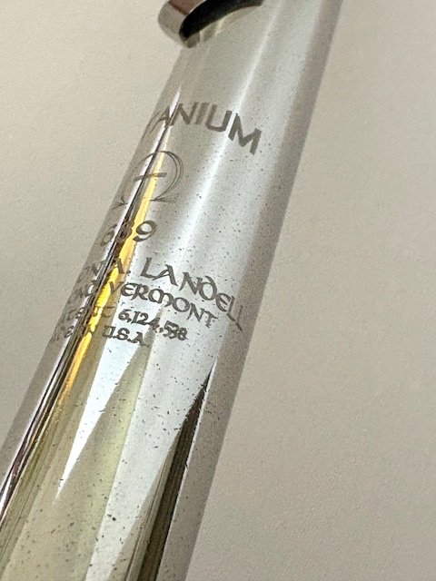 IMG_7477.jpg Jonathon A. Landell Handmade Titanium Flute Headjoint, 1-year Warranty!