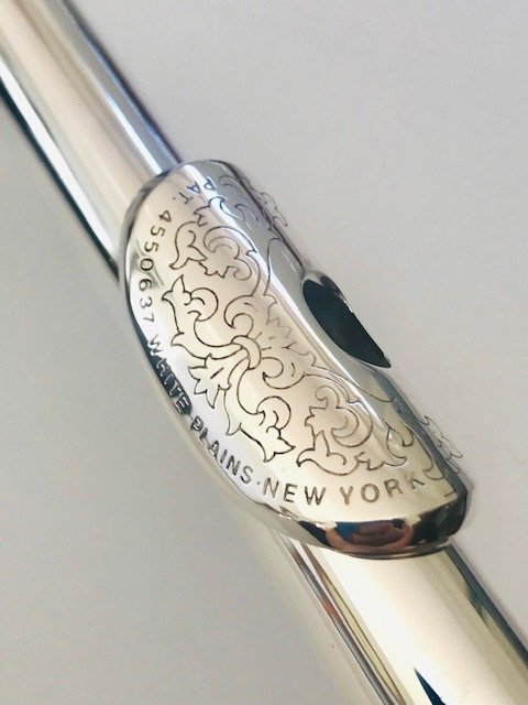 IMG_8595.jpg SOLD - Drelinger Karritium Headjoint with Platinum Air Reed, Engraved Lipplate