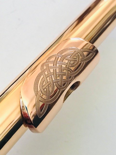 SOLD - DiZhao Handmade 14k Gold/Silver Flute, 6k Gold Lipplate/14k Riser, Engraved, Overhauled, C# Trill, Offset G, High E Facilitator, Warranty!