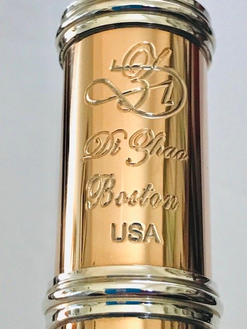 SOLD - DiZhao Handmade 14k Gold/Silver Flute, 6k Gold Lipplate/14k Riser, Engraved, Overhauled, C# Trill, Offset G, High E Facilitator, Warranty!