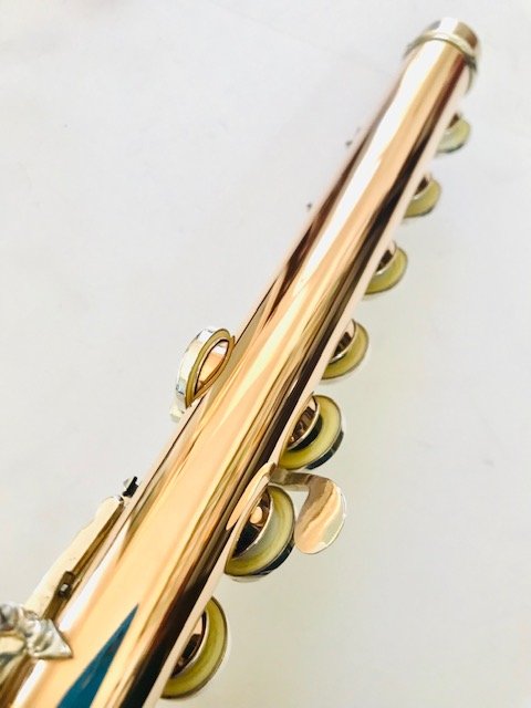 SOLD - DiZhao Handmade 14k Gold/Silver Flute, 6k Gold Lipplate/14k Riser, Engraved, Overhauled, C# Trill, Offset G, High E Facilitator, Warranty!