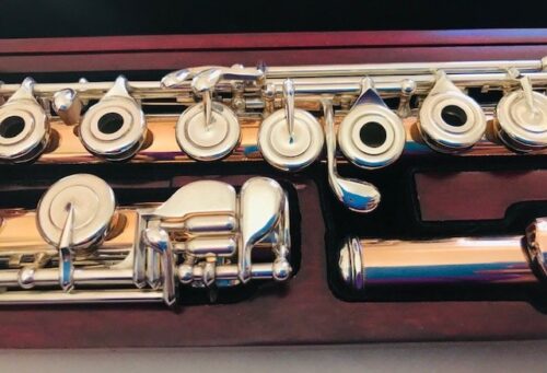 SOLD - DiZhao Handmade 14k Gold/Silver Flute, 6k Gold Lipplate/14k Riser, Engraved, Overhauled, C# Trill, Offset G, High E Facilitator, Warranty!