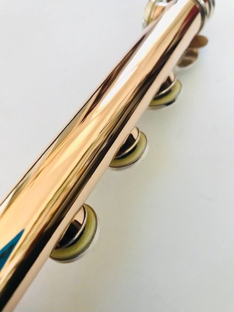 SOLD - DiZhao Handmade 14k Gold/Silver Flute, 6k Gold Lipplate/14k Riser, Engraved, Overhauled, C# Trill, Offset G, High E Facilitator, Warranty!