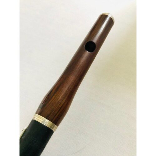 Hammig Cocus Headjoint, Sterling Silver Ring, Hammig Cut