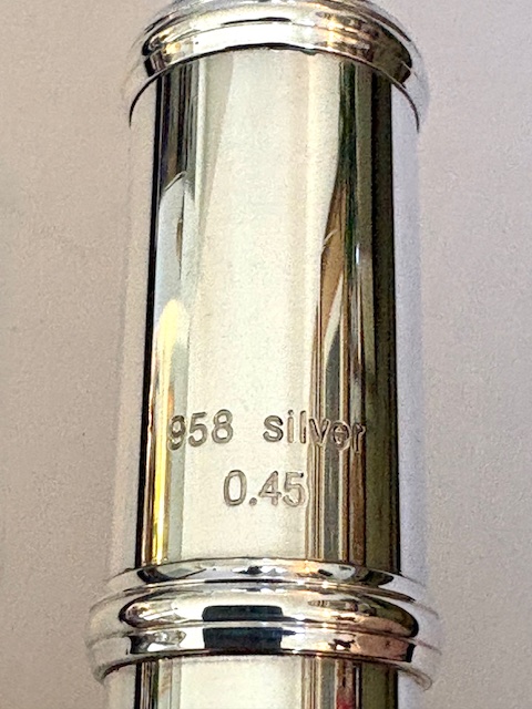Miyazawa 602 Handmade Flute, .958 Britannia Silver, .958 Flute with 14k Riser, C# Trill, Full Brögger, Heavywall, Warranty!