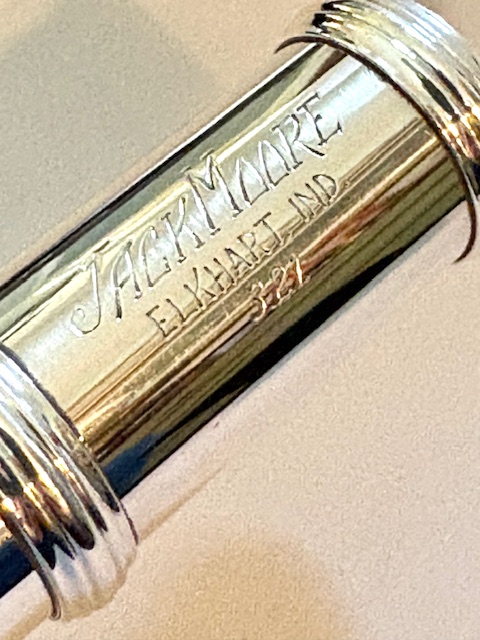 Jack Moore Handmade Flute with 2 headjoints and 2 foot joints, 14k headjoint, Sterling Silver headjoint, Offset G, C Foot and B Foot both with D# Rollers, Warranty!