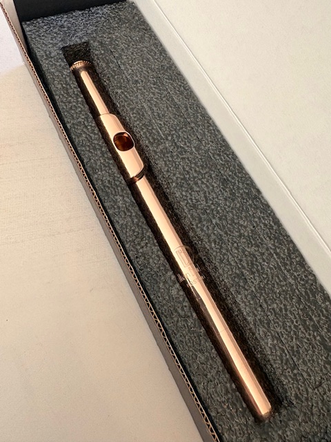 Lillian Burkart Flute Headjoint in 14k Gold, S4 Cut, 1-year warranty!