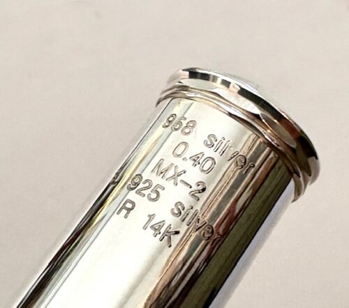 IMG_0905 Miyazawa MX-2 Flute Headjoint, .958 Britannia Silver Tubing, .925 Lipplate, 14k Gold Riser, Warranty!