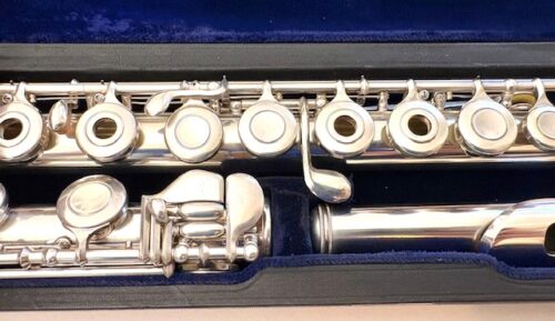 IMG_0938 Muramatsu ST (Currently the DS Model) All Silver Handmade Flute, Open Hole, In-line G, Overhauled with 1-Year Warranty!