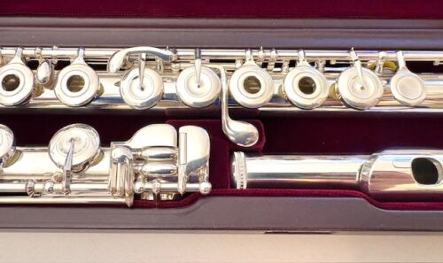 IMG_0955 Muramatsu DS All Silver Flute, Inline G, Heavywall, D# Roller, High E Facilitator, Tsubasa headjoint Cut, 1-Year Warranty!