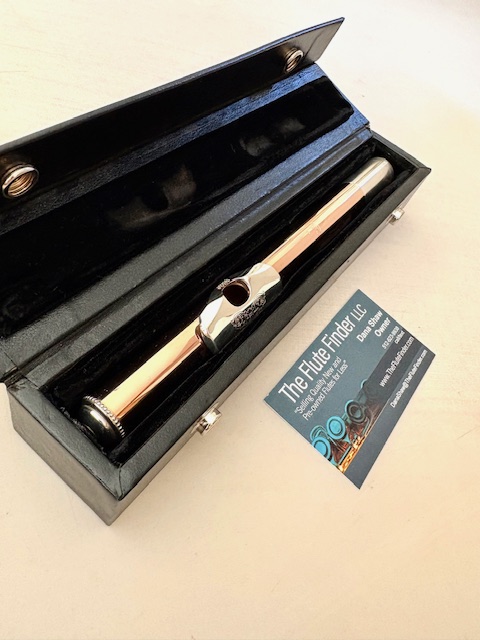 IMG_0995 Drelinger 9k Max Custom Made Flute Headjoint, 9k Gold Air Reed, Sterling Silver Engraved Lipplate, Warranty!