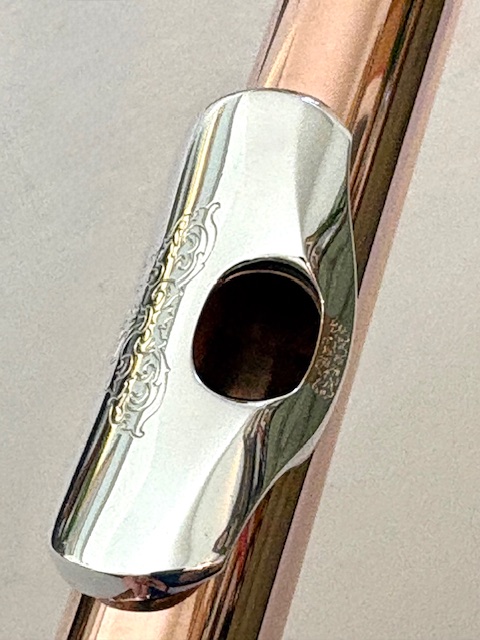 IMG_0996 Drelinger 9k Max Custom Made Flute Headjoint, 9k Gold Air Reed, Sterling Silver Engraved Lipplate, Warranty!
