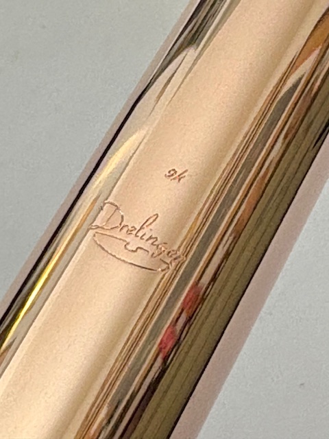 IMG_1001 Drelinger 9k Max Custom Made Flute Headjoint, 9k Gold Air Reed, Sterling Silver Engraved Lipplate, Warranty!
