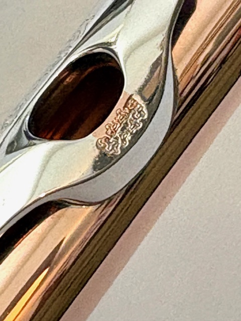IMG_1006 Drelinger 9k Max Custom Made Flute Headjoint, 9k Gold Air Reed, Sterling Silver Engraved Lipplate, Warranty!