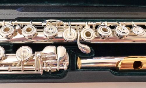 Altus Azumi AZ2 Flute Limited Edition, Sterling Silver Headjoint, 24k Gold Plated Lipplate and Crown, Offset G, B Foot, 1-Year Warranty!