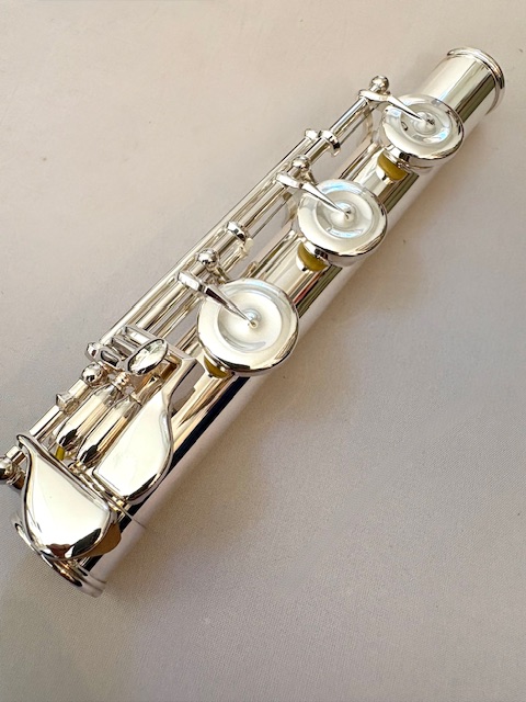 IMG_1077 New! Pearl PF-765 Solid Silver Flute, Offset G, B foot, Split E Mechanism, Largo Headjoint, Factory Warranty!
