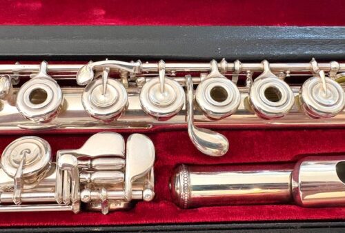 IMG_1500 Yamaha YFL-581 (Current 677) Solid Silver Pro Level Flute, Inline G, Completely Overhauled, Played With Van Morrison Band! One Year Warranty!