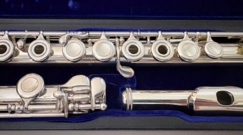 IMG_1561 Powell Handmade Commercial All Silver Flute, OVERHAULED! In-line G, B foot, Heavywall, 1-Year Warranty!