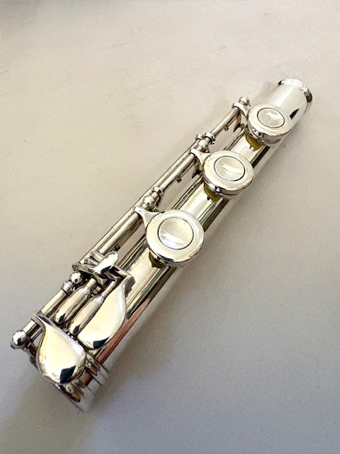 IMG_1563 Powell Handmade Commercial All Silver Flute, OVERHAULED! In-line G, B foot, Heavywall, 1-Year Warranty!