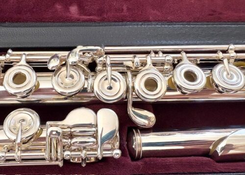 Yamaha YFL-577 HCT Flute, Sterling Silver Hand-cut AM Headjoint, Offset G, Split E Mechanism, C# Trill Key, Warranty!