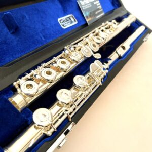 Haynes Q2 Flute, Solid Silver, Offset G, C# Trill,14K Riser Headjoint, High E Facilitator, 1-Year Warranty!