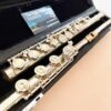 Miyazawa Classic (Vision) Flute, All .925 Silver, Offset G, B Foot, 9k Lipplate/14k Riser, Gold Crown, Closed Hole, 1-Year Warranty!