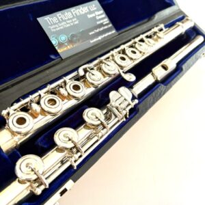 Mateki MO-032 RH Solid Silver Handmade Flute, Inline G, 14k Gold Riser/Halo, Overhauled With 1-Year Warranty!
