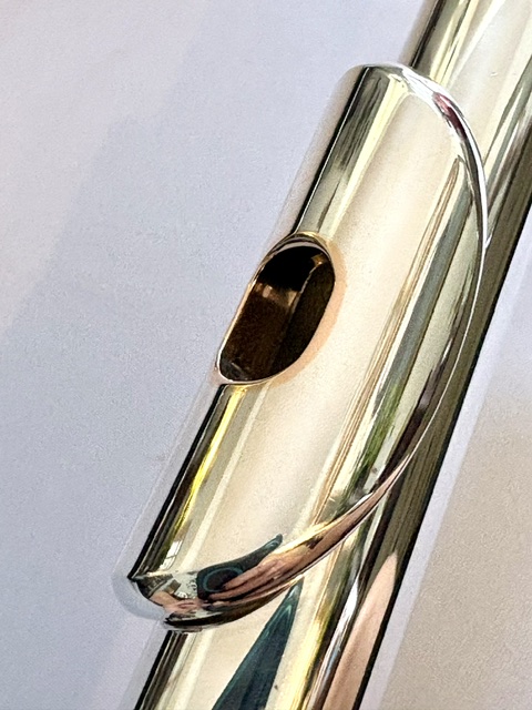 Mateki MO-032 RH Solid Silver Handmade Flute, Inline G, 14k Gold Riser/Halo, Overhauled With 1-Year Warranty!