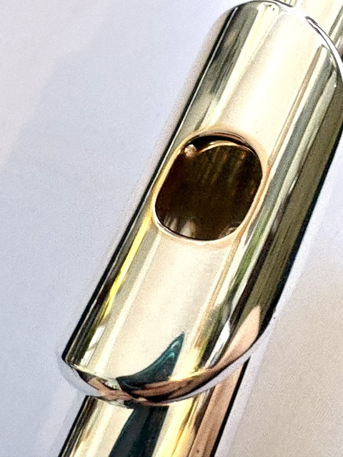 Mateki MO-032 RH Solid Silver Handmade Flute, Inline G, 14k Gold Riser/Halo, Overhauled With 1-Year Warranty!