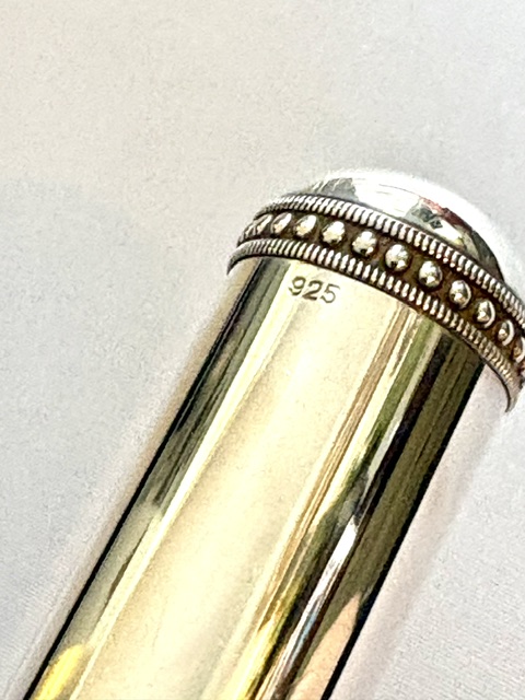 Mateki MO-032 RH Solid Silver Handmade Flute, Inline G, 14k Gold Riser/Halo, Overhauled With 1-Year Warranty!