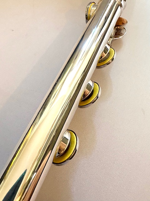 IMG_1834 Mateki MO-052 RH Solid .900 Coin Silver Handmade Flute, Inline G, C# Trill Key, Overhauled With 1-Year Warranty!