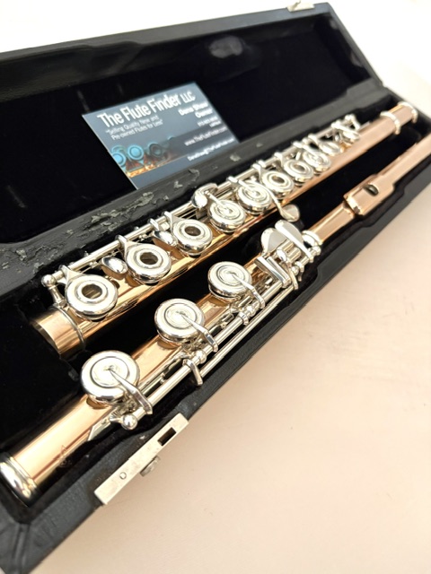 Powell 9k Aurumite Conservatory Flute, Sterling Mechanism, Solid 9k Gold Lip, Inline G, Lumina Cut, 1-Year Warranty!