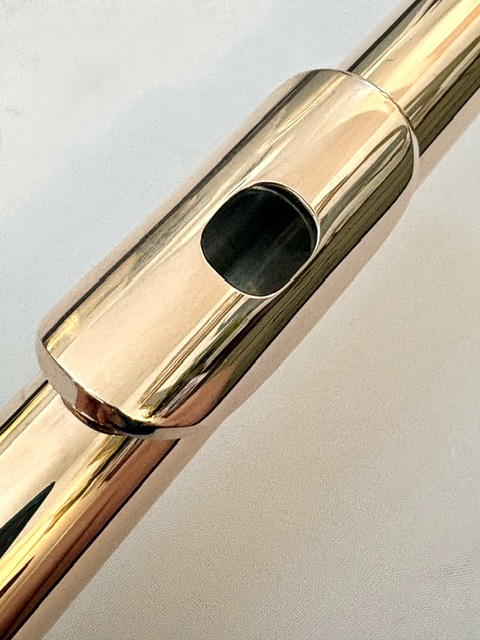 Powell 9k Aurumite Conservatory Flute, Sterling Mechanism, Solid 9k Gold Lip, Inline G, Lumina Cut, 1-Year Warranty!
