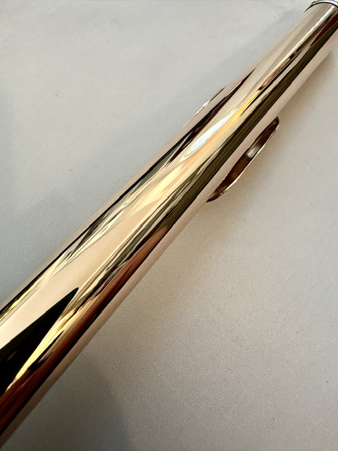 Powell 9k Aurumite Conservatory Flute, Sterling Mechanism, Solid 9k Gold Lip, Inline G, Lumina Cut, 1-Year Warranty!