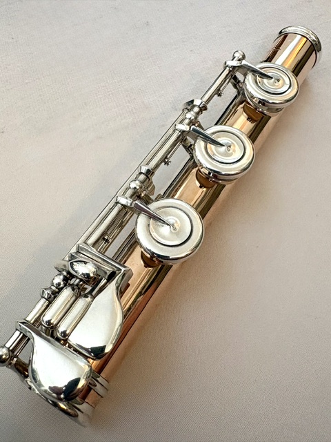 Powell 9k Aurumite Conservatory Flute, Sterling Mechanism, Solid 9k Gold Lip, Inline G, Lumina Cut, 1-Year Warranty!