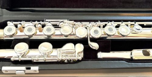 New Dizhao DZ-301 CEF Flute, All Silver Plated, Sterling Silver Lipplate/Riser, Offset G, Split E Mechanism, C Foot, Factory Warranty!