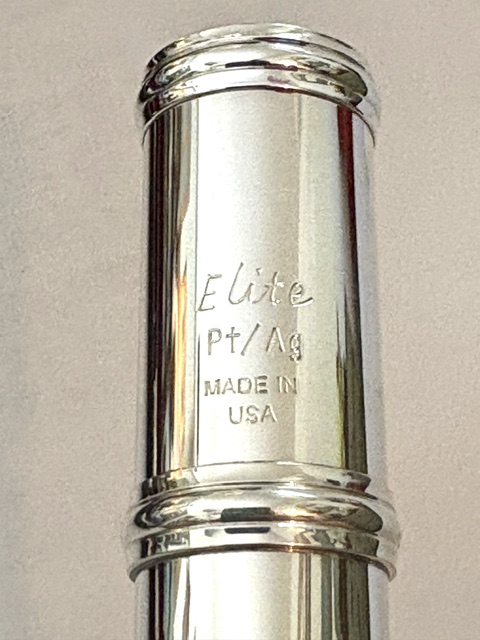 IMG_2312 Lillian Burkart Elite 5/95 Platinum Enhanced Handmade Flute, Inline G, C# Trill, Split E Mechanism, C4 Headjoint Cut, Gold Riser, 1-Year Warranty!